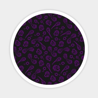 Purple Bacteria Virus Microbes Pattern Magnet